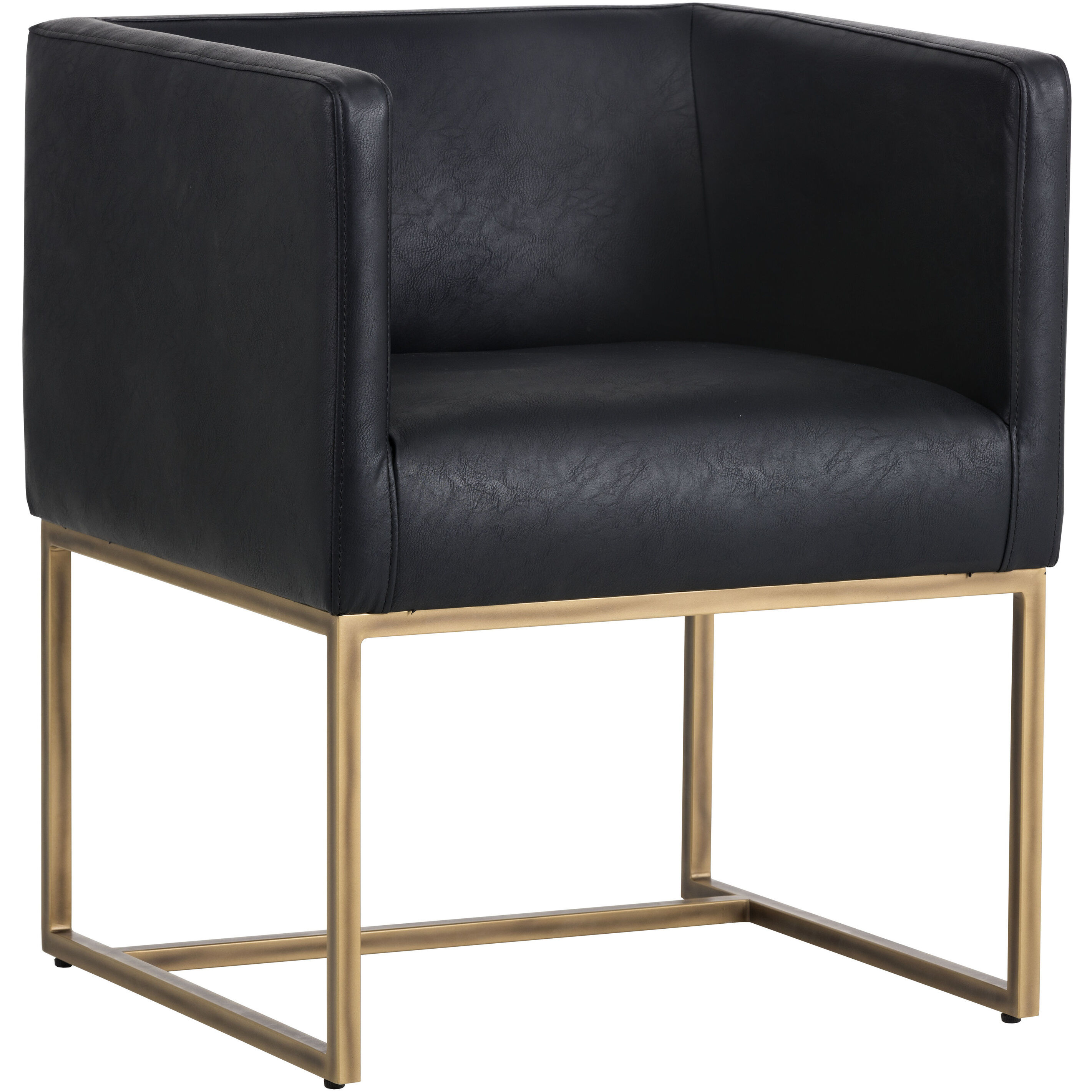 Kwan Vintage Black Lounge Chair